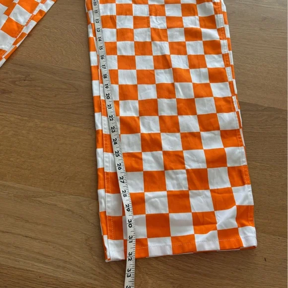 Orange & White Checkerboard Game Bibs Overalls Tennessee Vols Large Unisex - Picture 9 of 12